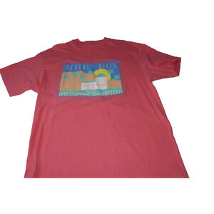 Beverly Hills 80s Hanes Beefy T-Shirt Graphic Sz XL Pastel Coastal Retro